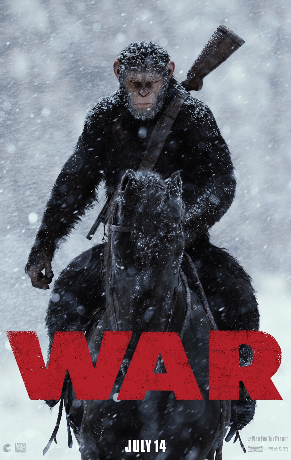 3D: War for the Planet of the Apes PORTRAIT POSTER